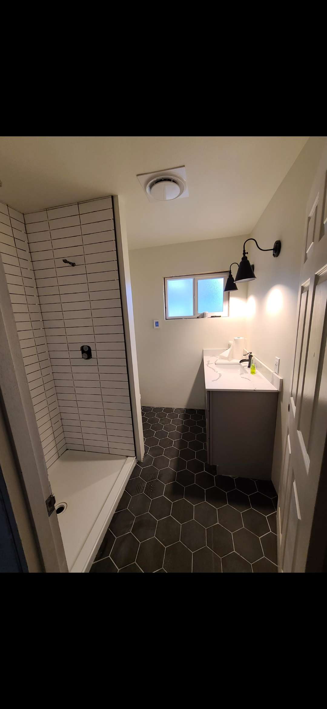 Bathroom upgrades with modern tile and plumbing in Burlington WA